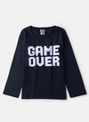 Pijama Infantil Menino Game Over Preto 004 - Keki Boys