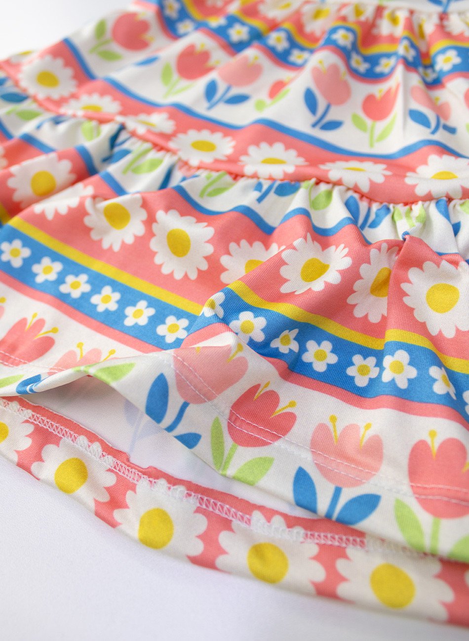 Vestido Infantil Regatinha Florido Multicolorido 0575 - Laluna