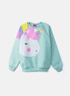 Conjunto Infantil Menina Moletom Unicórnio Verde 0005 - Laluna