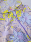 Conjunto Infantil Menina Corta Vento C/Capuz Flores Lilás 0567 - Laluna