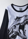 Conjunto Infantil Menino Meia Estação T-Rex Branco 070 - Keki Boys