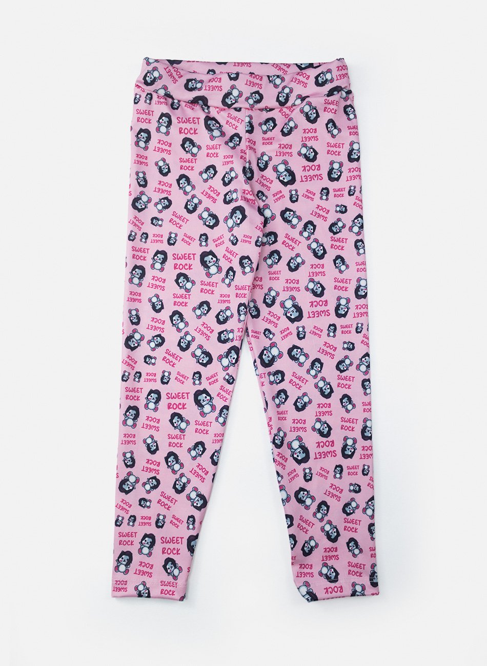 Conjunto Menina Meia Estação Ursinha Sweet Rosa 361 - Laluna