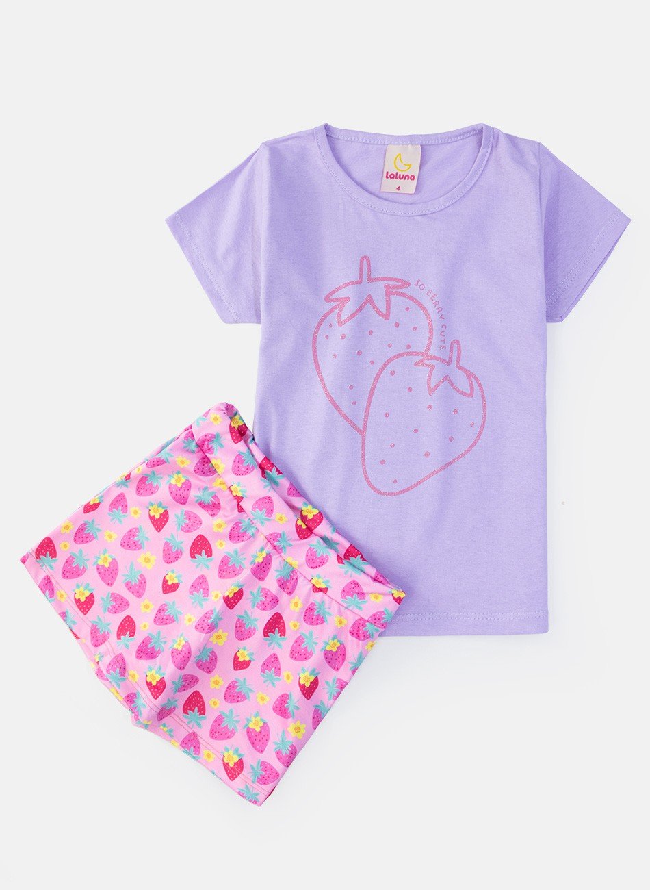 Conjunto Infantil Menina So Berry Cute Lilás 0350 - Laluna