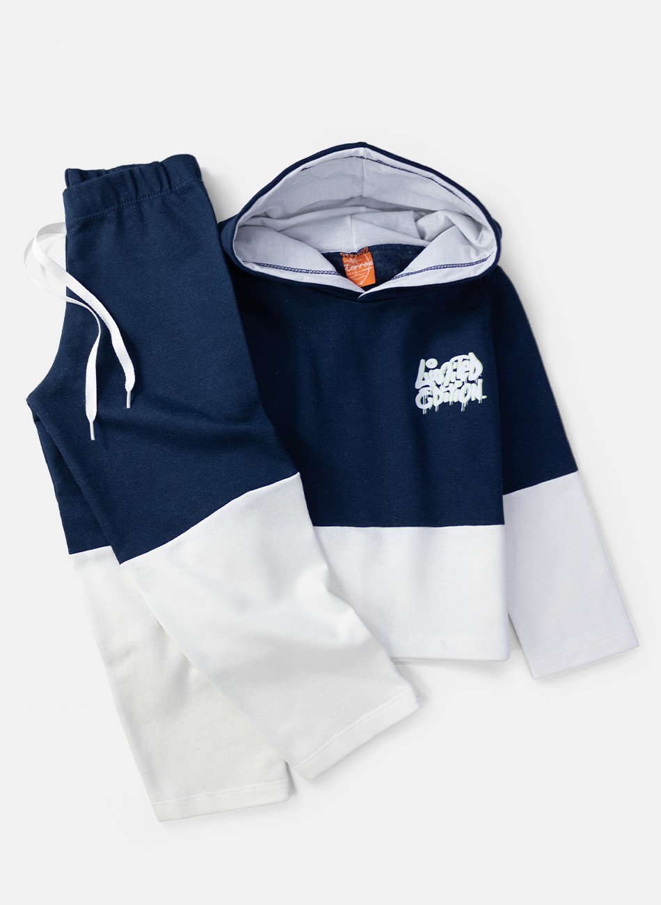Conjunto Infantil Menino Moletom Limited Edition Marinho 0683 - Torrox