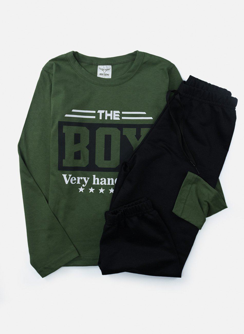 Conjunto Infantil Menino Meia Estação The Boy Verde 0118 - Keki Boys