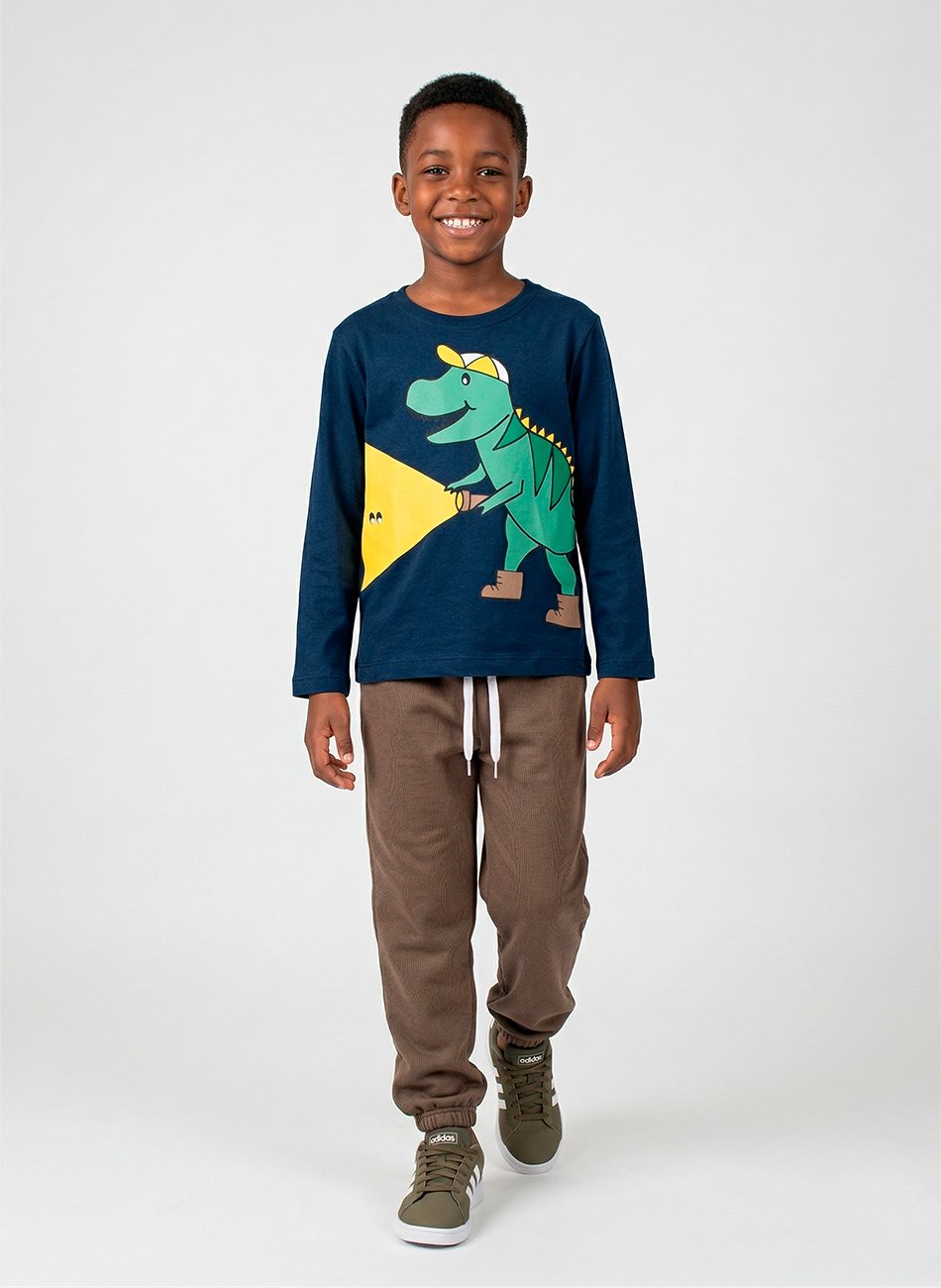 Conjunto Menino Meia Estação Dino Lanterna 0116 - Keki Boys