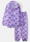 Conjunto Infantil Menina Corta Vento C/Capuz Unicórnios Rosa 0361 - Laluna