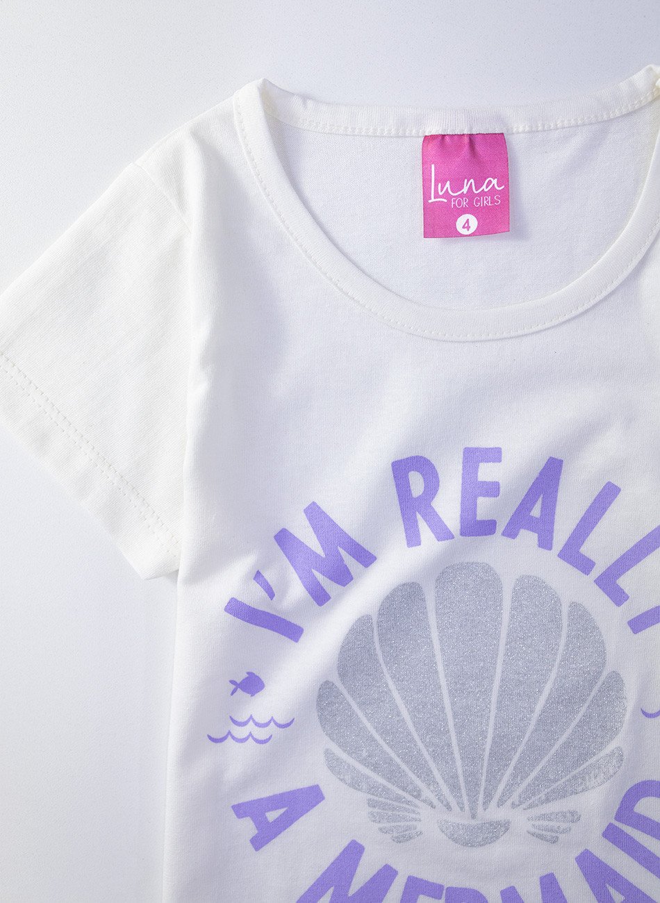 Conjunto Infantil Menina I'm Really Creme 0291 - Laluna