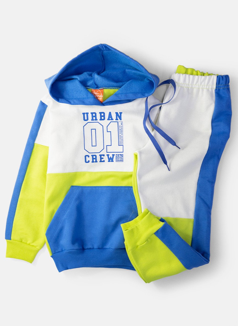 Conjunto Infantil Menino Moletom Urban Crew Creme 0561 - Torrox