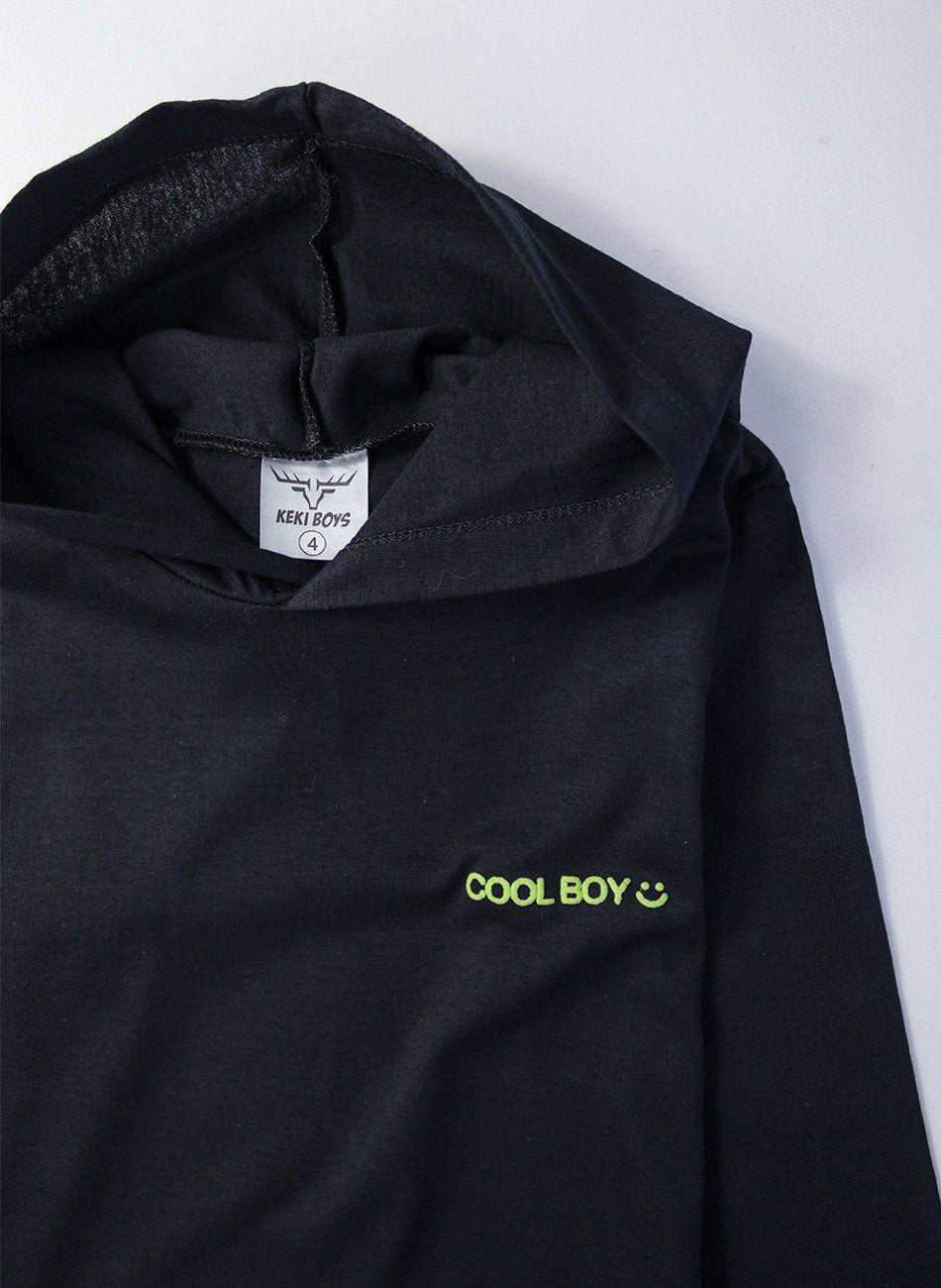 Conjunto Infantil Meia Estação Menino com Capuz Cool Boy Preto/Verde 0154 - Keki Boys