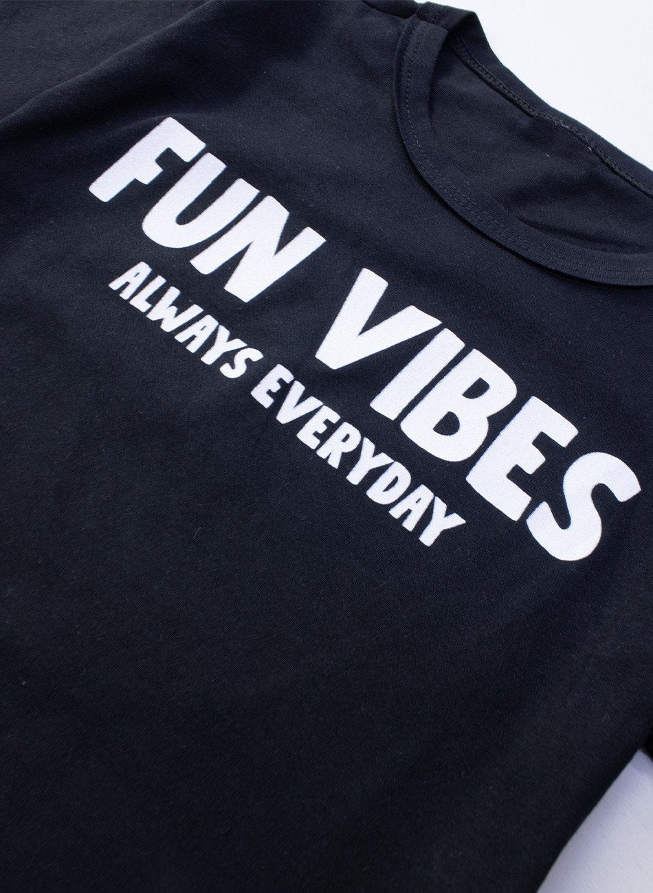 Conjunto Infantil Menino Fun Vibes Always Preto 0379 - Keki Boys