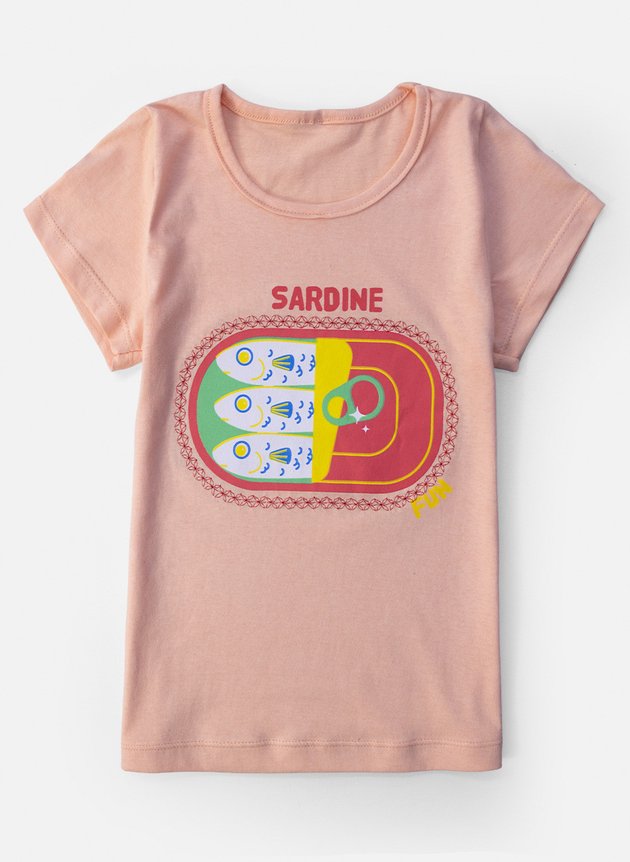 Conjunto Infantil Menina Sardine Fun Papaya 0748 - Laluna
