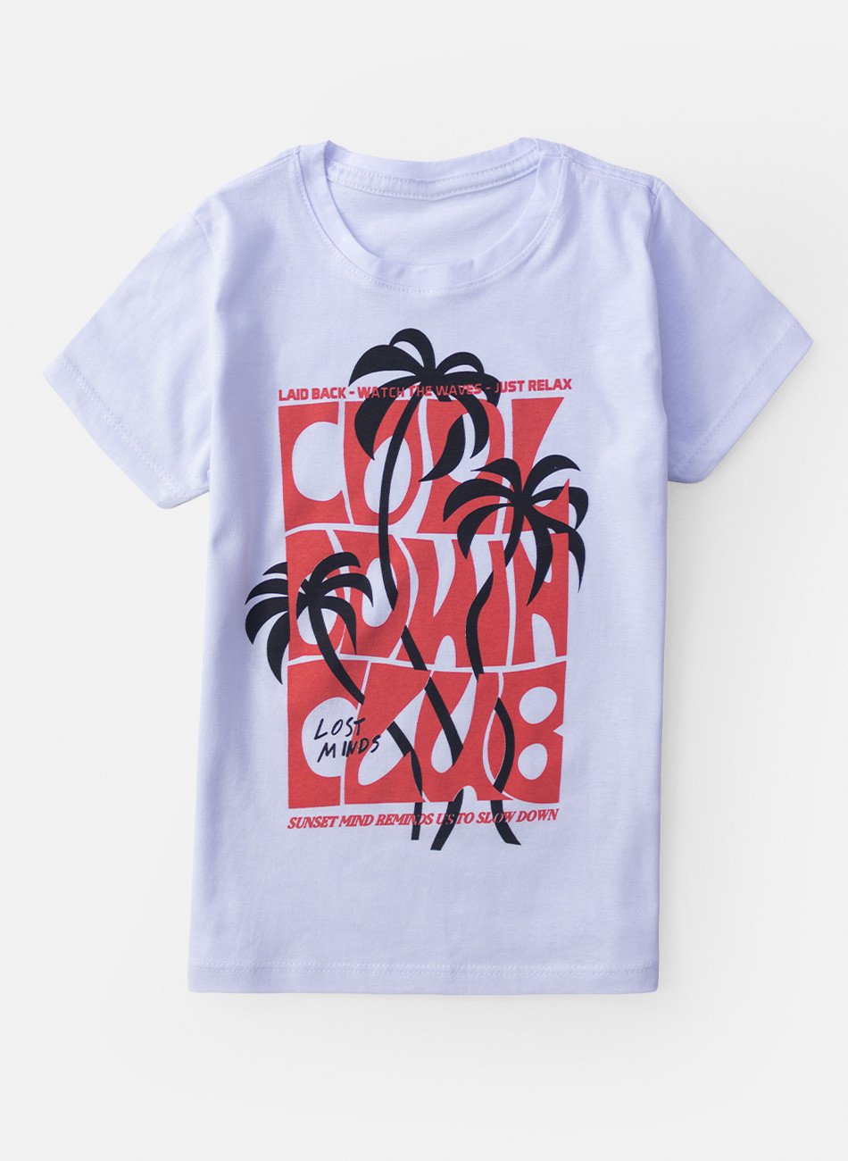 Conjunto Infantil Menino Palmeira Cool Branco 0406 - Torrox