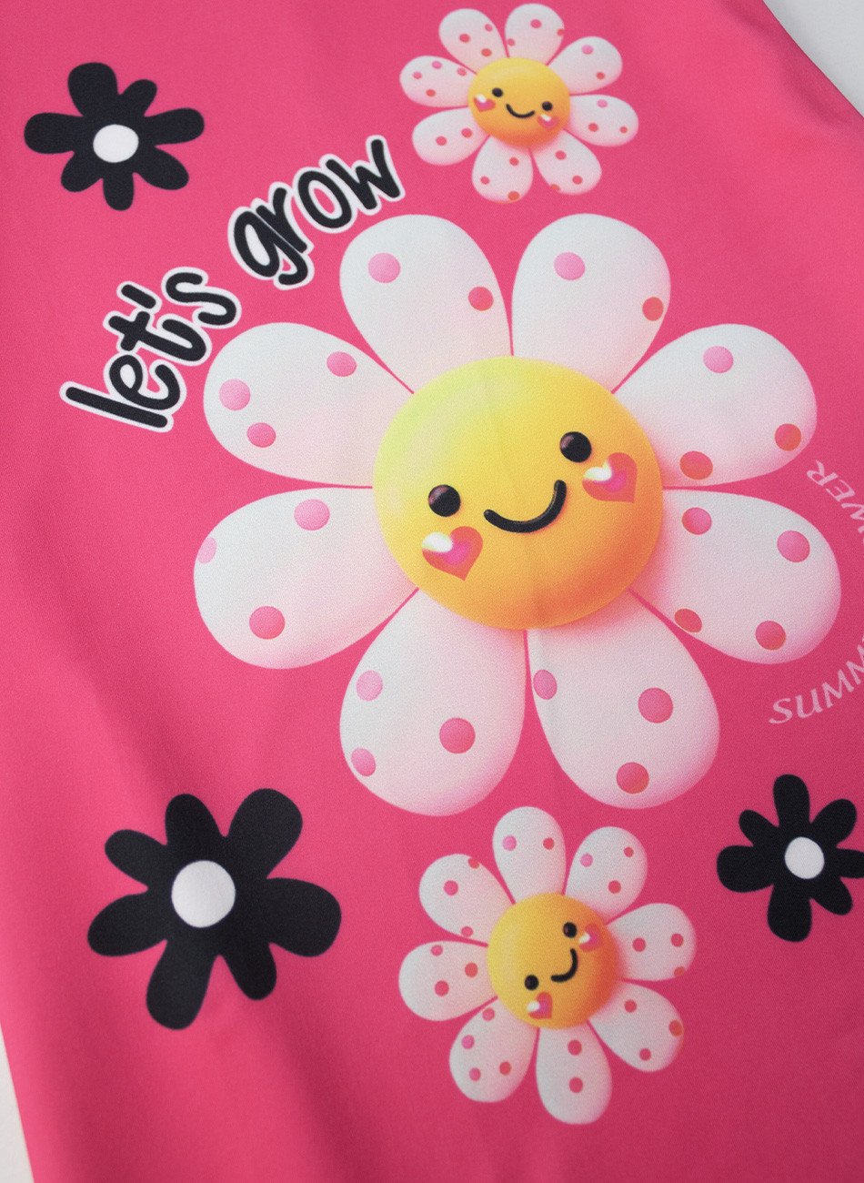 Vestido Infantil Manga Curta Let's Grow Pink 208 - Laluna