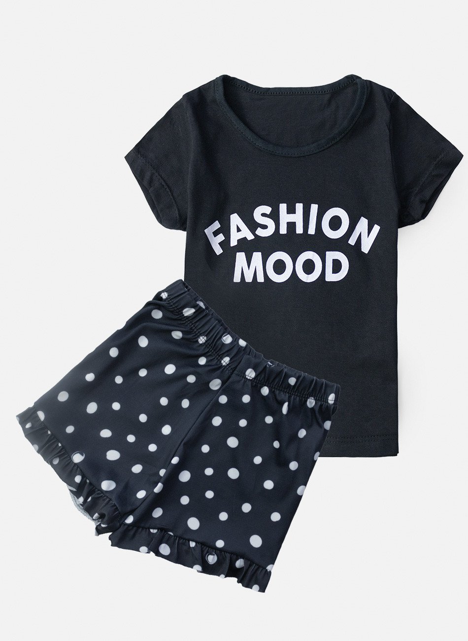 Conjunto Infantil Menina Fashion Mood Preto 07 - Laluna