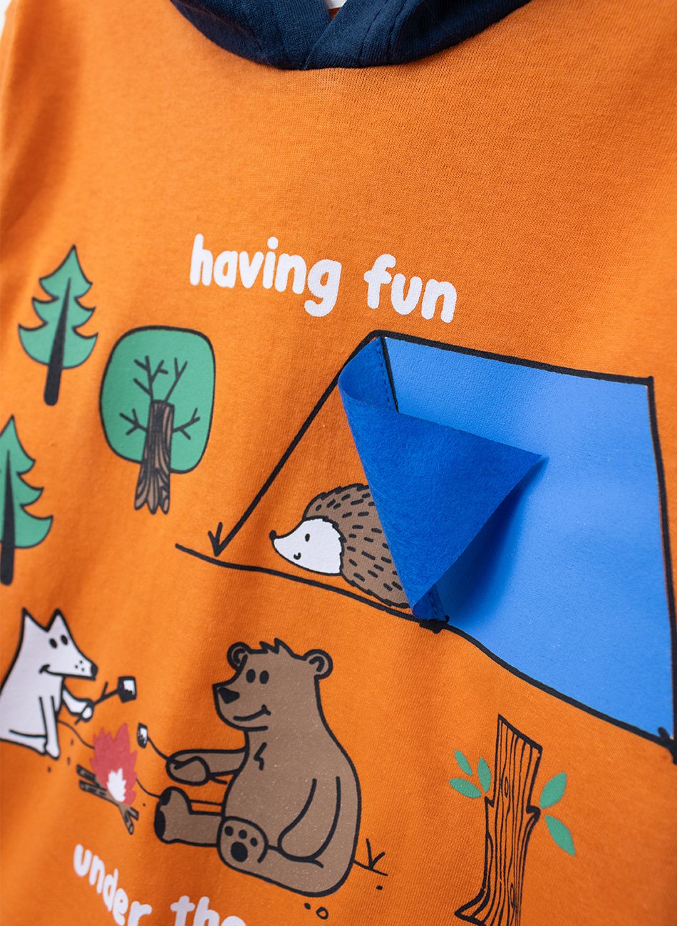 Conjunto Infantil Menino Meia Estação Having Fun Laranja 0115 - Keki Boys