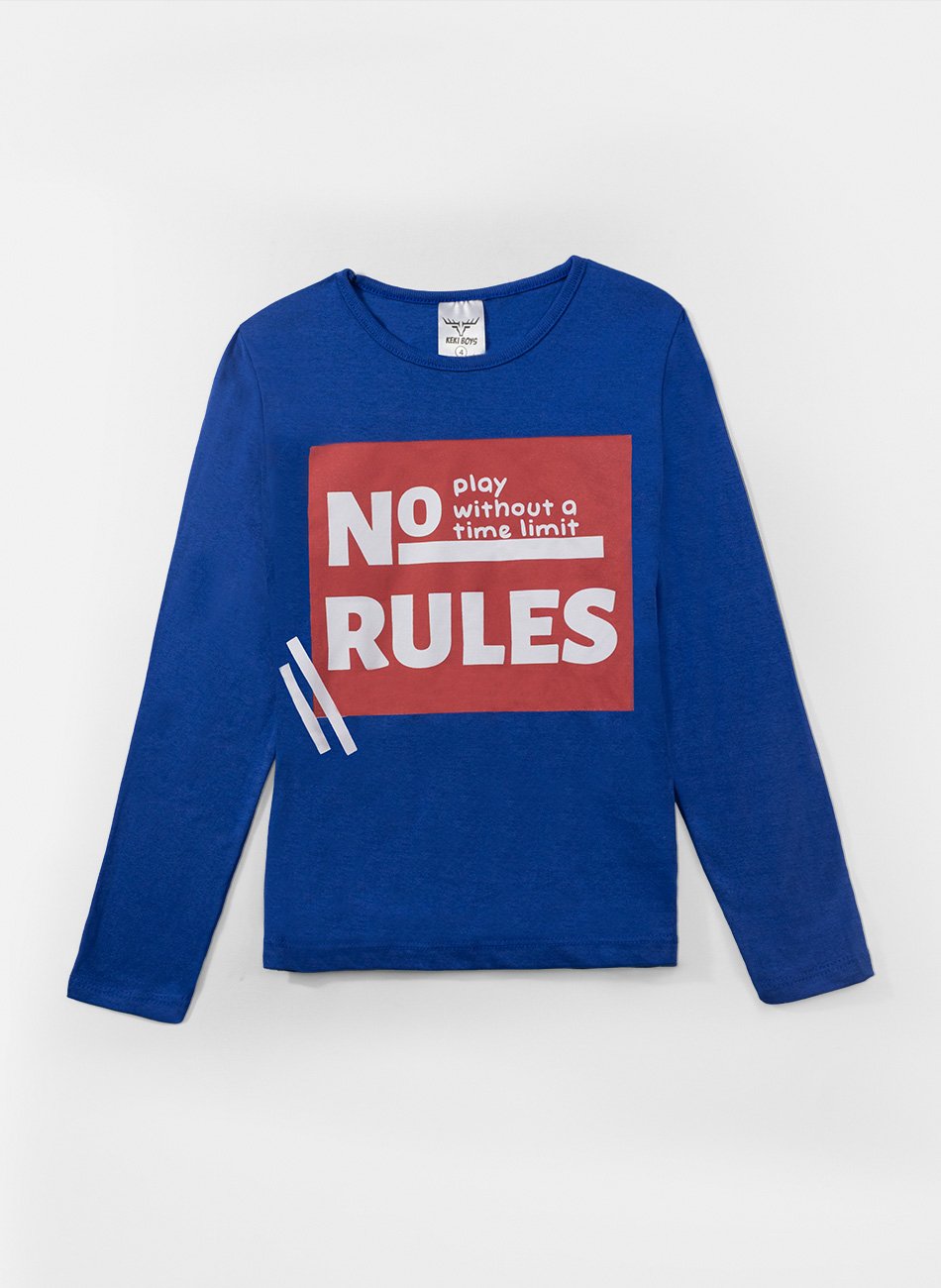 Conjunto Infantil Menino Meia Estação Play Rules Azul 197 - Keki Boys