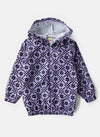 Conjunto Infantil Menina Corta Vento C/Capuz Florido Lilás 0185 - Laluna