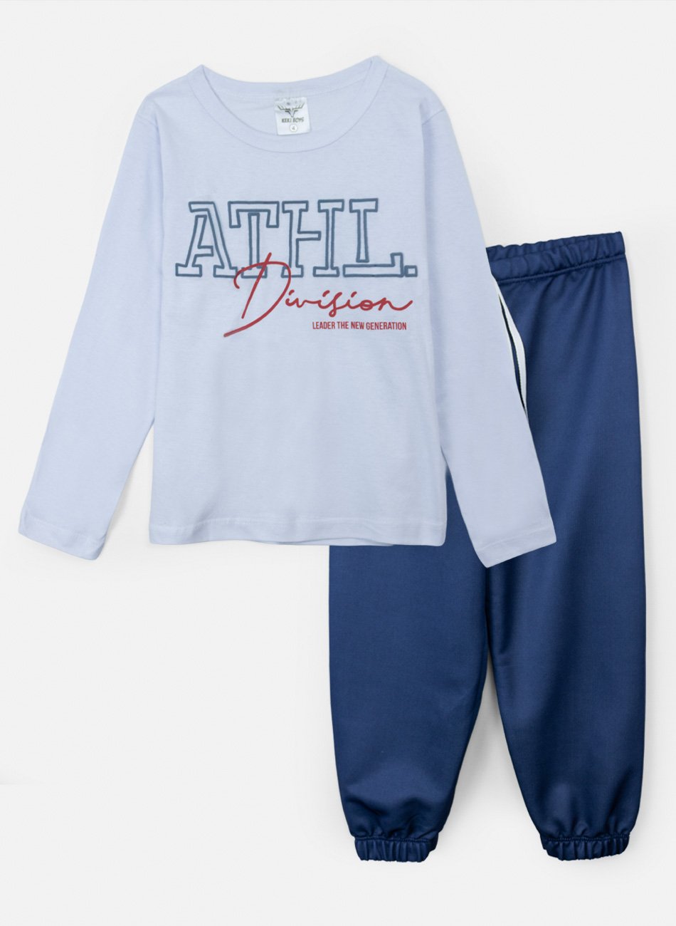 Conjunto Infantil Menino Meia Estação Athl Division Branco 0158 - Keki Boys