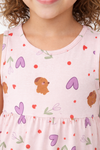 Vestido Regata Infantil Menina Capivara Off White