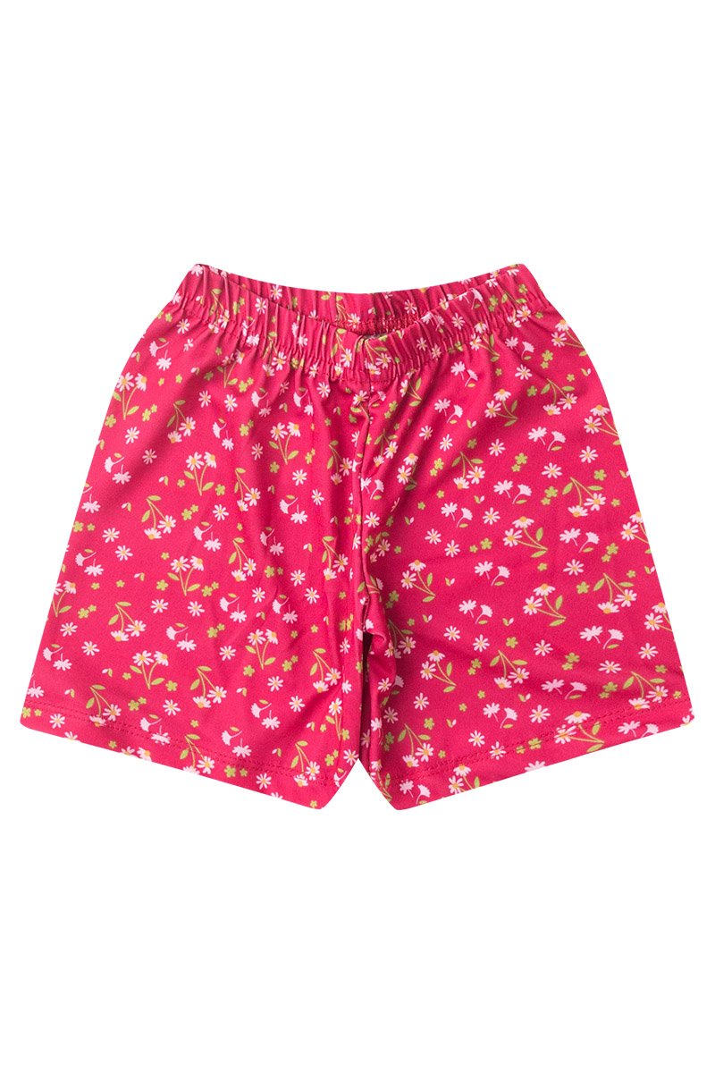 Conjunto Infantil Menina Regata Com Babado Verão Iaia - Regata 100% Algodão e Shorts 100% Poliéster Blush