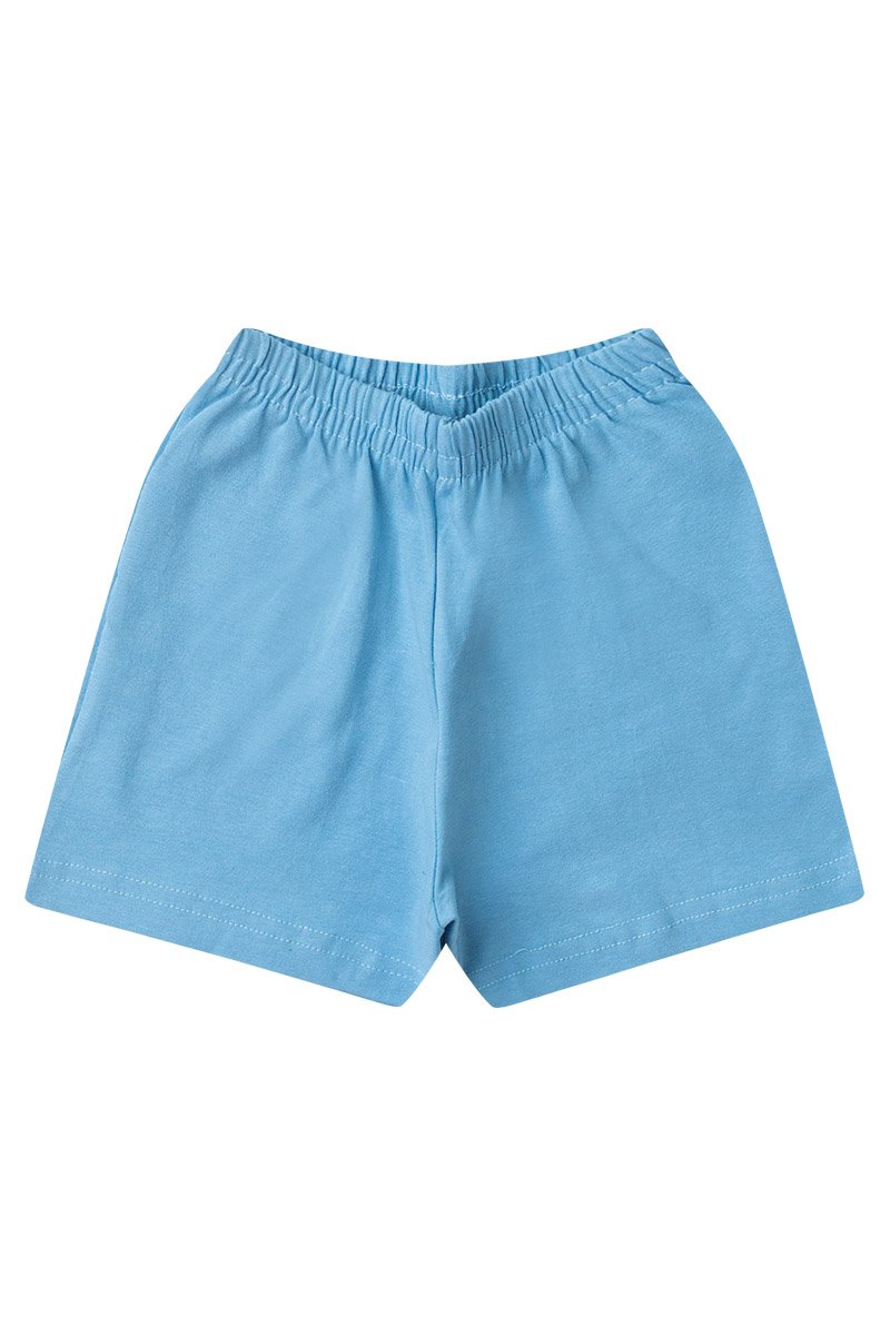 Conjunto Infantil Menina Cropped Verão Com Babado na Manga Iaia 100% Algodão – Camiseta e Shorts Branco
