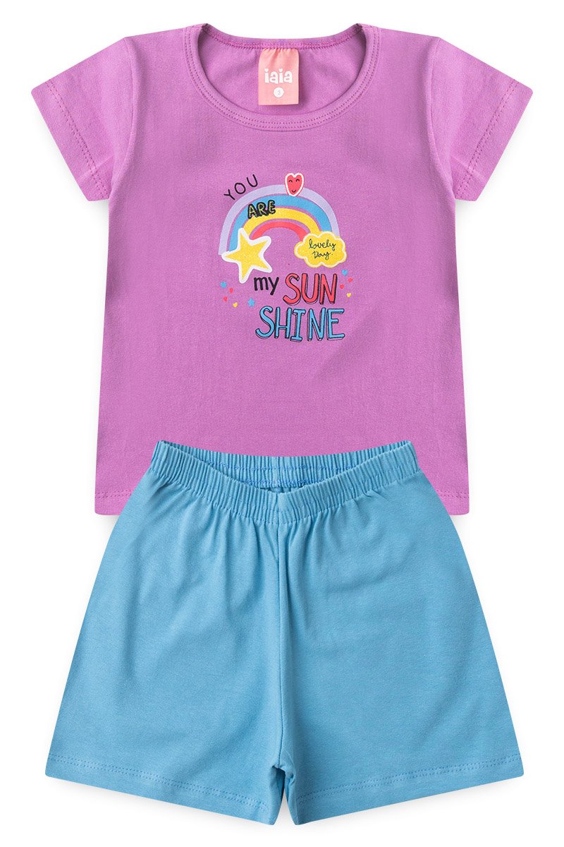 Conjunto Infantil Menina Verão Sun Shine Iaia