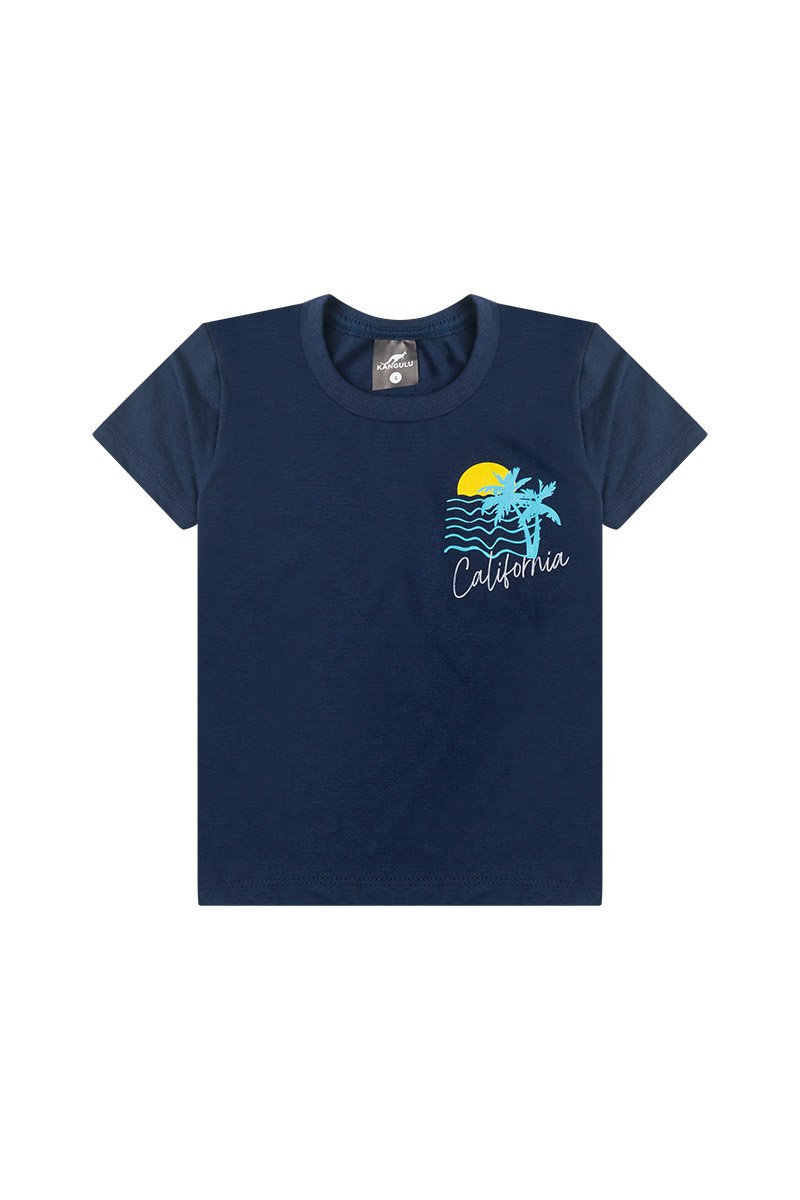 Conjunto Infantil Menino Verão California Kangulu Azul Marinho