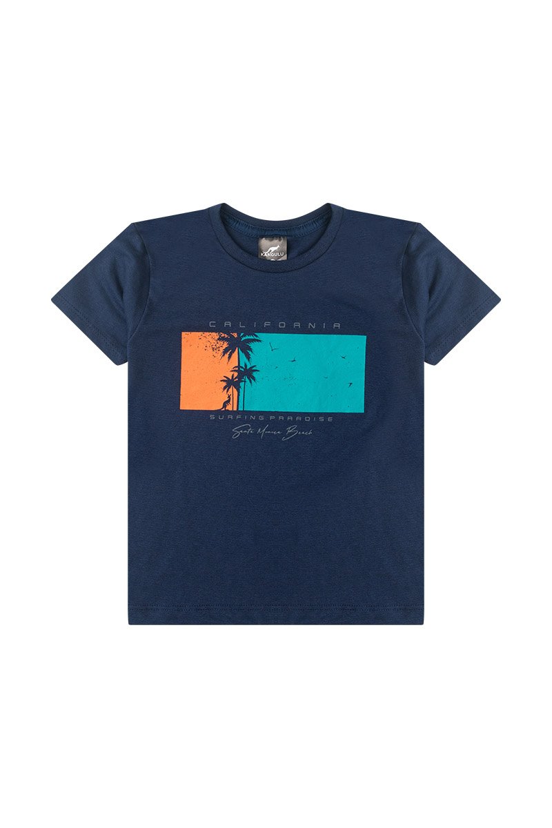 Conjunto Infantil Menino Verão California Surfing Kangulu Azul Marinho
