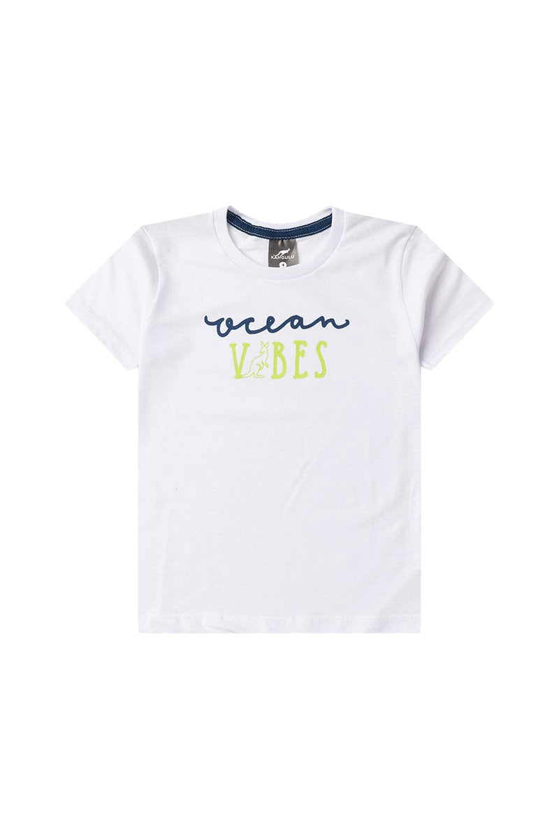 Conjunto Infantil Menino Verão Ocean Vibes Kangulu Branco