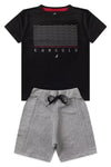 Conjunto Infantil Menino Verão Ondas Kangulu Preto