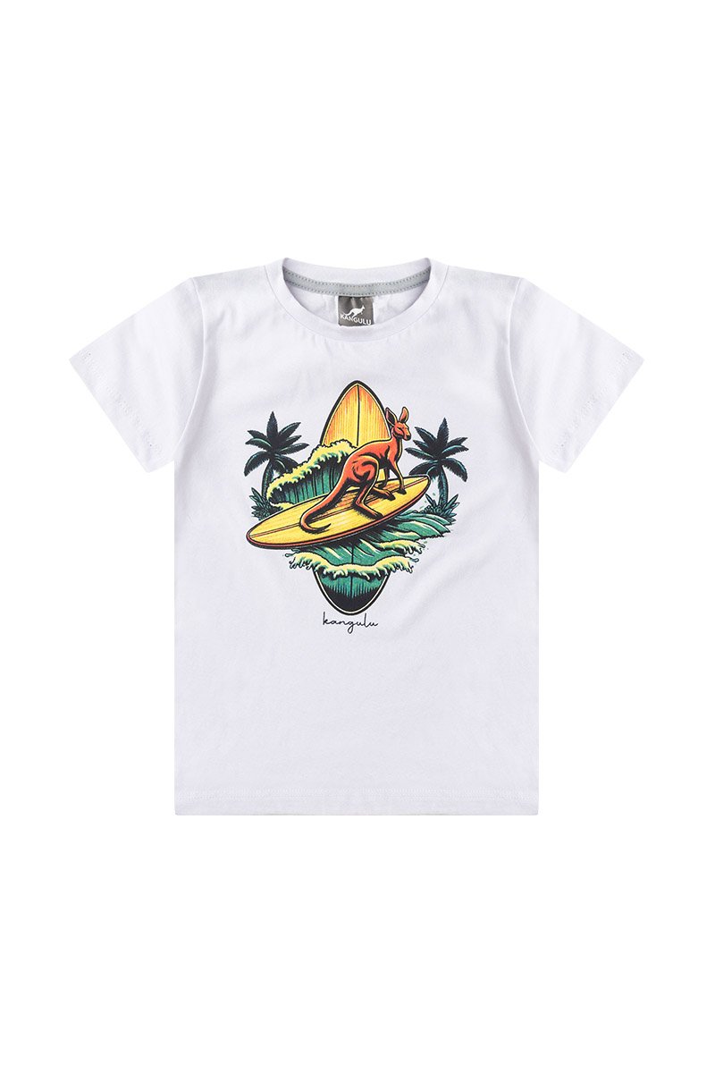 Conjunto Infantil Menino Verão Surf Kangulu Branco