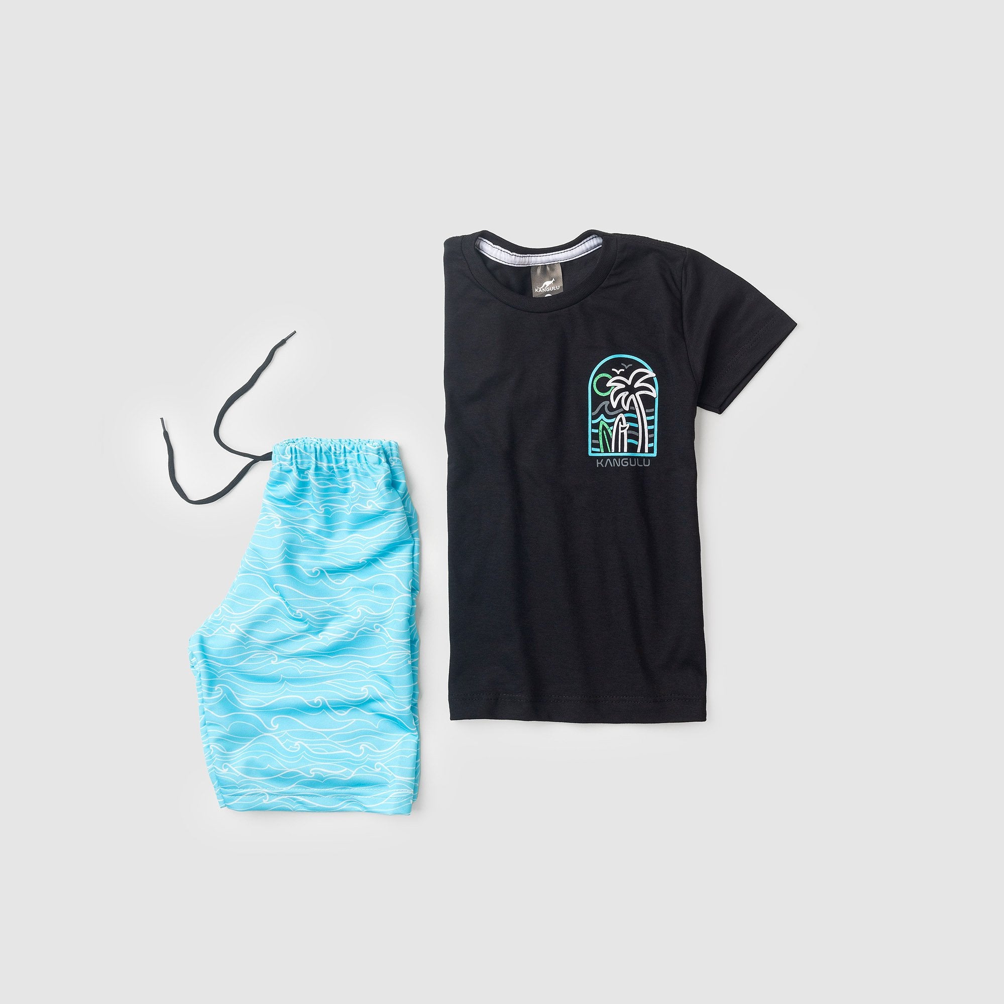 Conjunto Infantil Menino Verão Surf Kangulu Mescla
