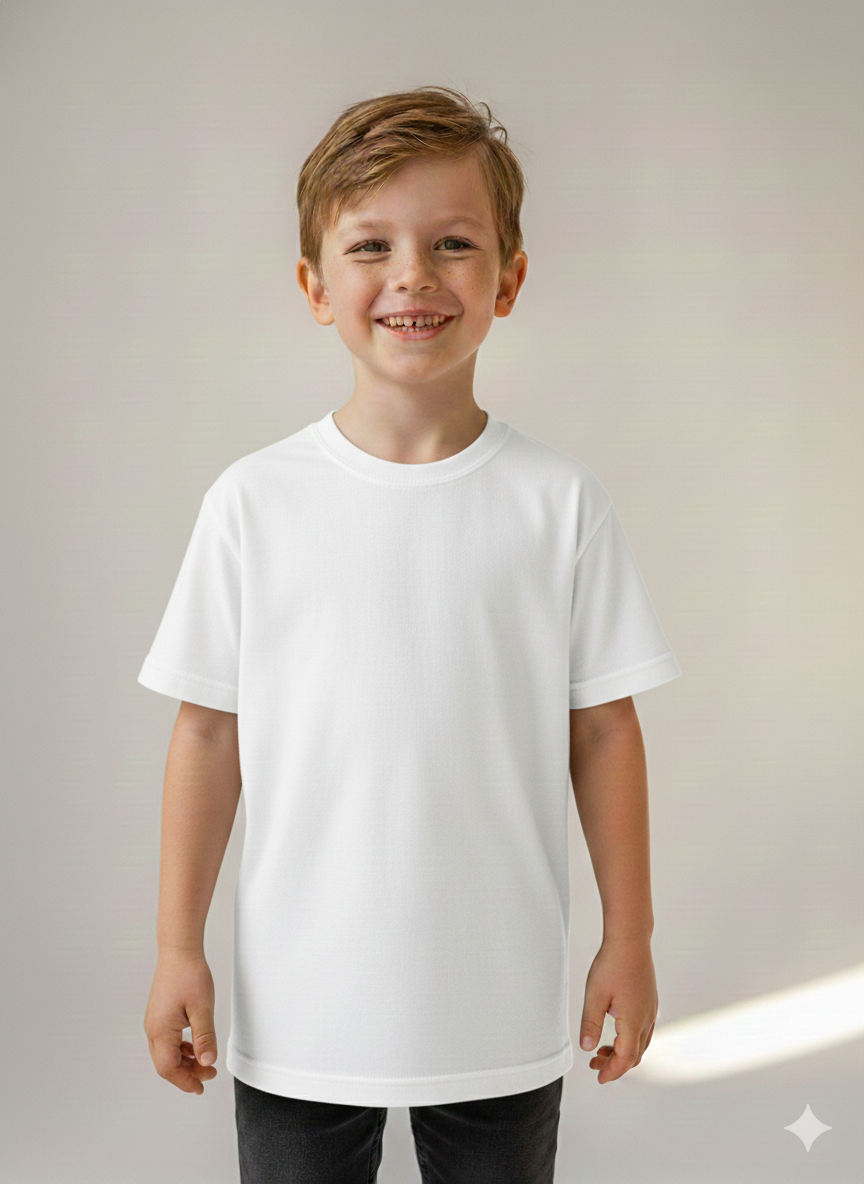 Camiseta Infantil Básica - Branco