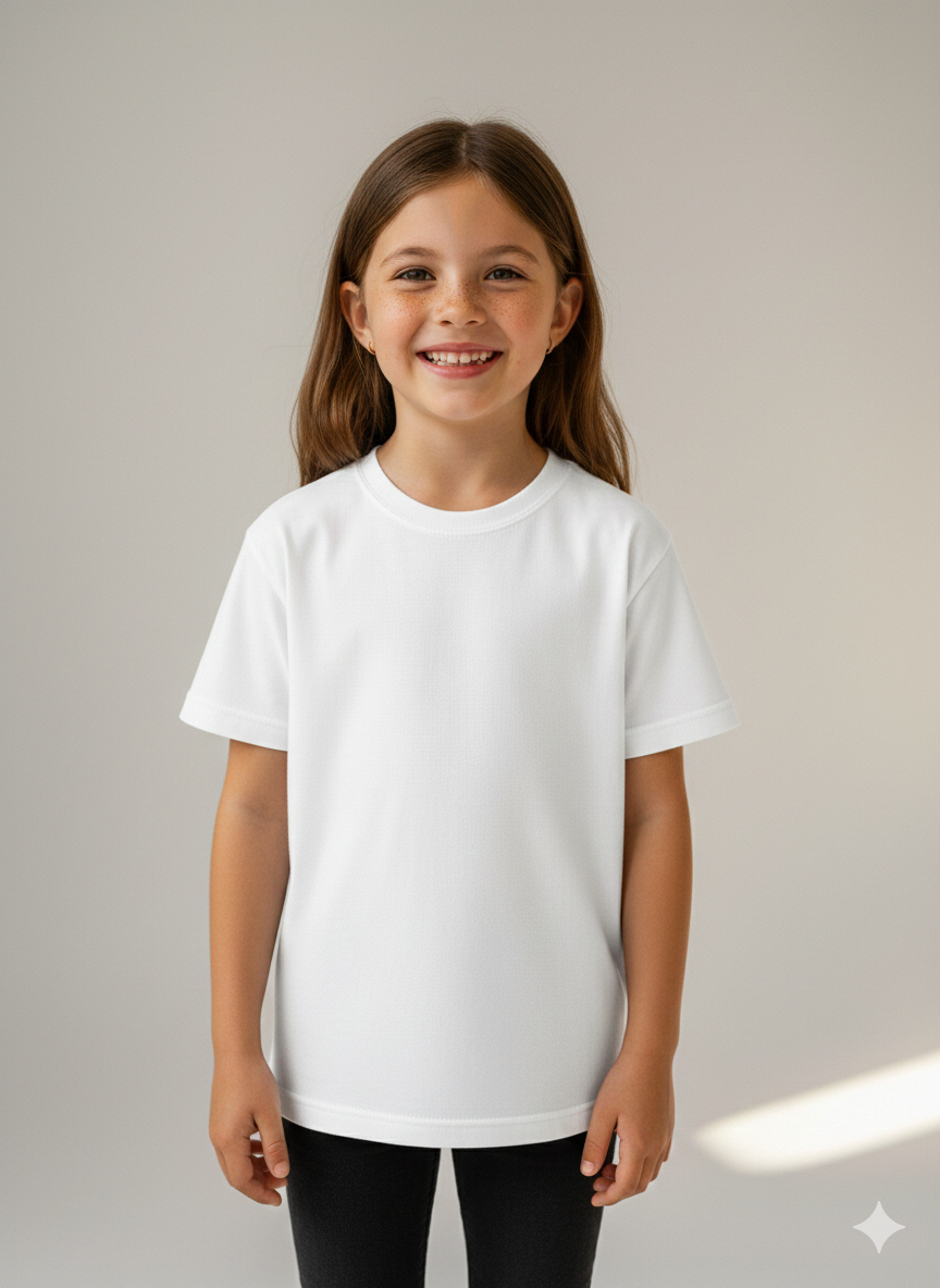 Camiseta Infantil Básica - Branco