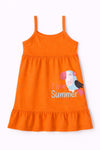 Vestido Infantil Menina Tucano Laranja