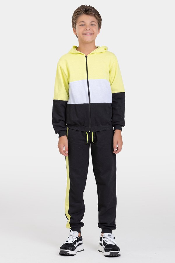 Conjunto Moletom Peluciado Infantil Masculino Três Cores - Verde