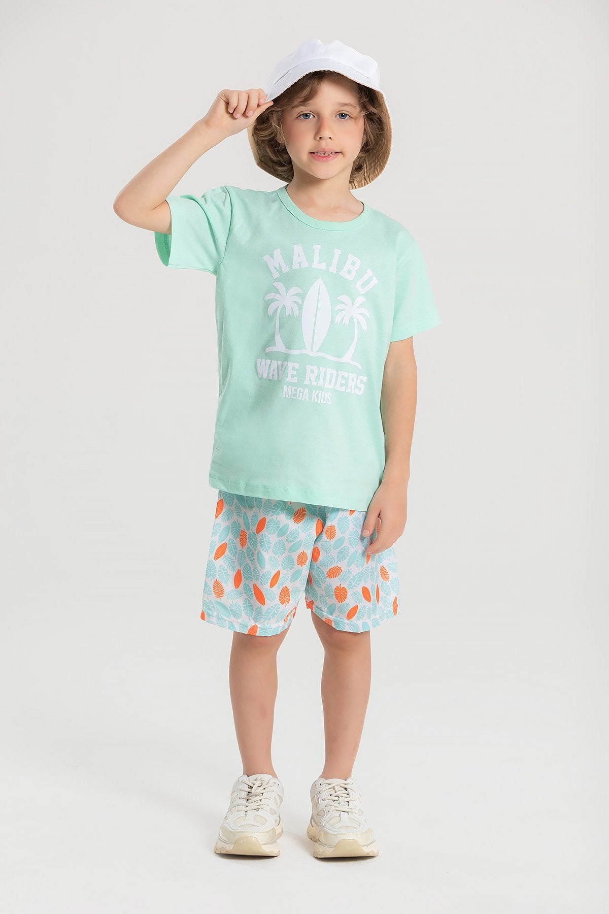Conjunto Infantil Verão Masculino Malibu - Verde