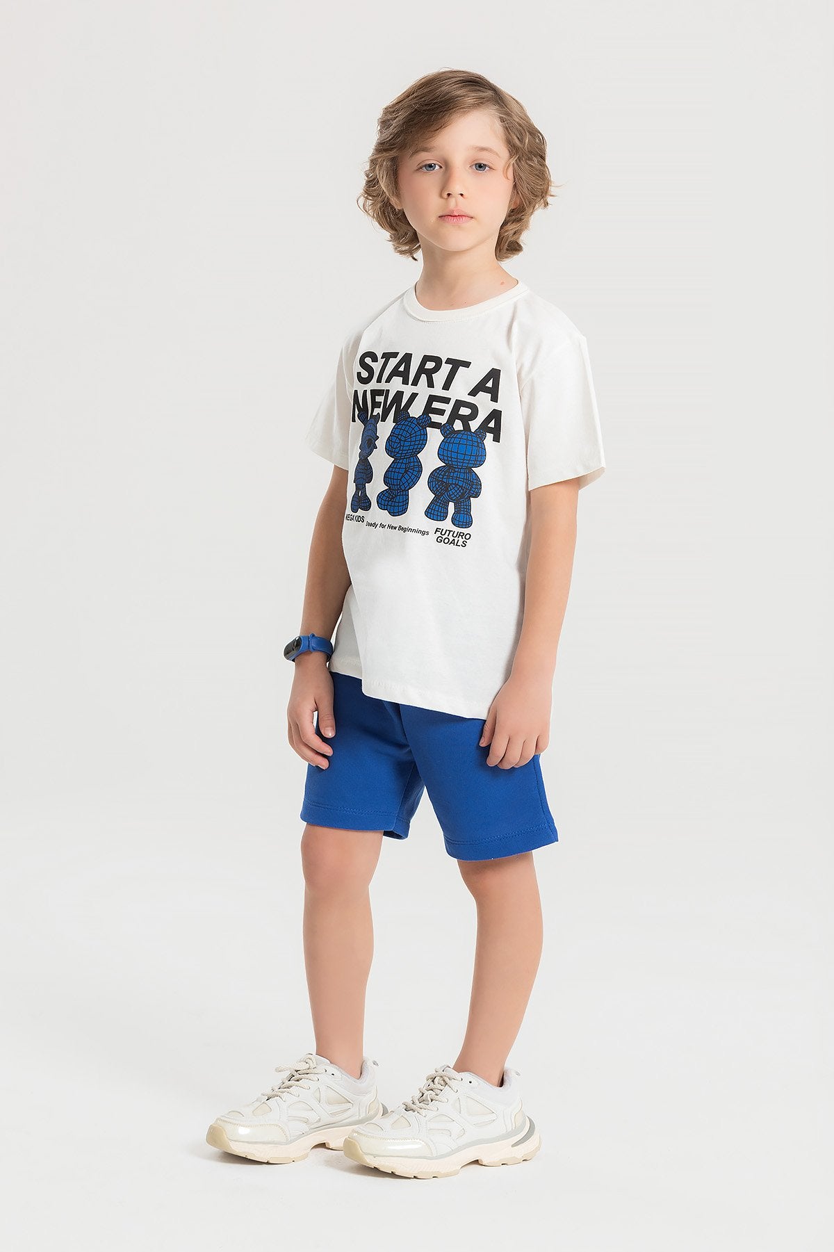 Conjunto Infantil Verão Masculino Start a new era - Off White