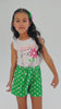 Conjunto Infantil Verão Feminino Regata Gatinha faella - Branco