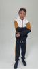 Conjunto Moletom Peluciado Infantil Masculino Recortes Mega Kids - Off White