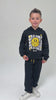 Conjunto Infantil Masculino Moletom Wild Child Emogi - Preto