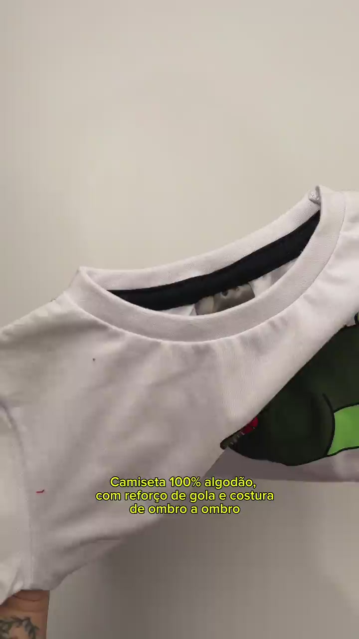 Conjunto Infantil Menino Verão Dinossauro Kangulu Branco