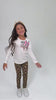 Conjunto Infantil Meia Estação Feminino Laço Oncinha - Off White