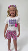 Conjunto Cropped Infantil Verão Feminino Good Vibes - Off White
