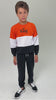 Conjunto Moletom Peluciado Infantil Masculino King - Laranja