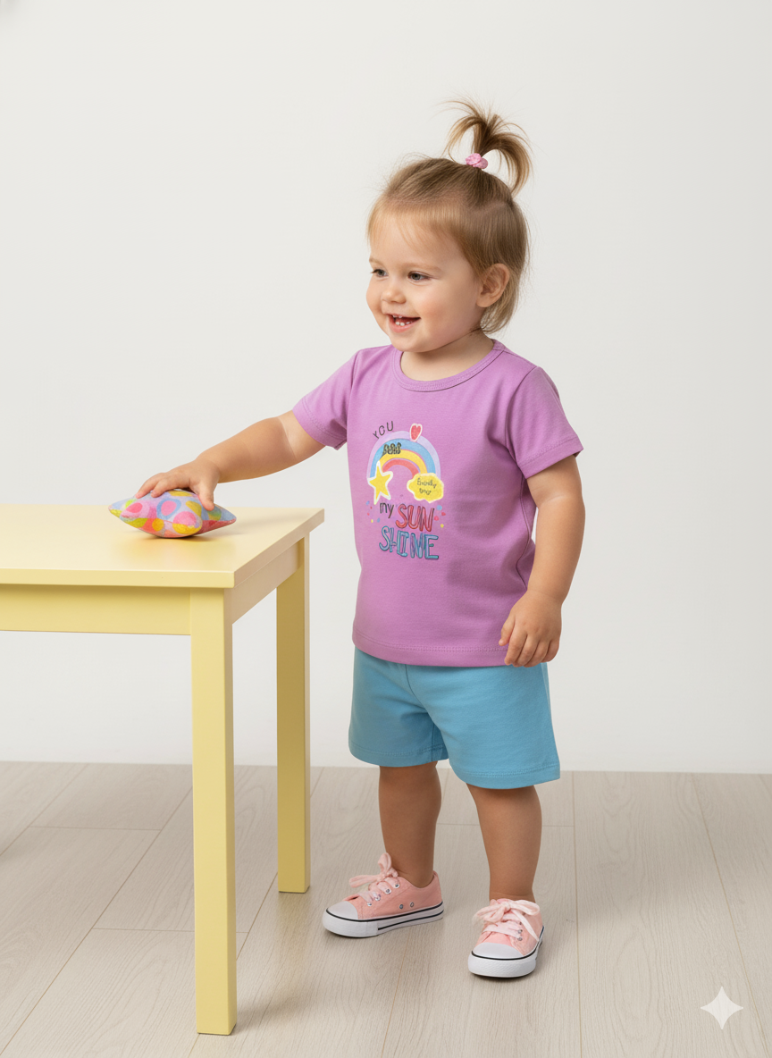 Conjunto Infantil Menina Verão Sun Shine Iaia