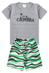 Conjunto Infantil Menino Calmaria Verão Kangulu Mescla