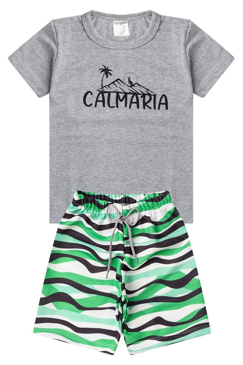 Conjunto Infantil Menino Calmaria Verão Kangulu Mescla