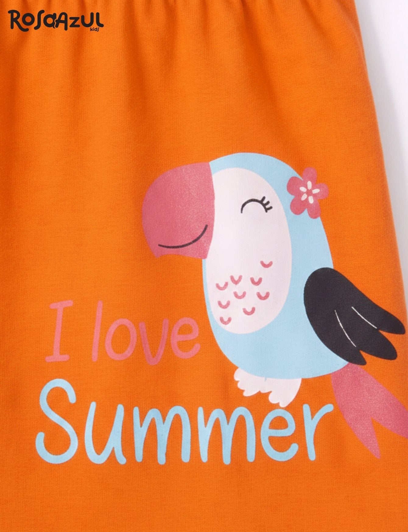 Vestido Infantil Menina Tucano Laranja